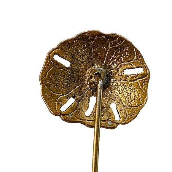 Vintage Goldtone Coppertone 2"l Stick Pin Sand Dollar Design (3/4") - Picture 13 of 16